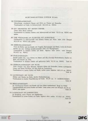 C) Albumblätter unter Glas (Nr. 305-334)