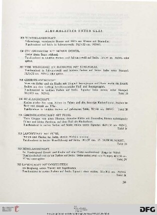 C) Albumblätter unter Glas (Nr. 305-334)