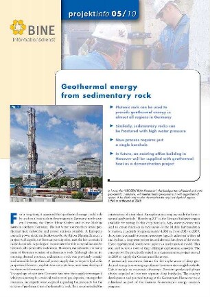 Geothermal energy from sedimentary rock.