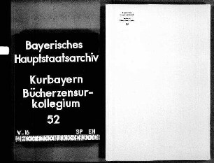 Räumlichkeiten für die Bücherzensur-Spezialkommission