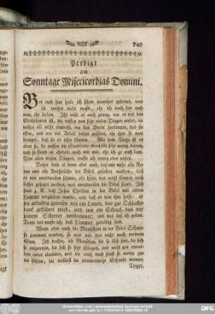 Predigt am Sonntage Misericordias Domini.