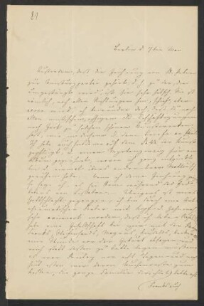 Brief an Sebastian Hensel : 07.05.1851