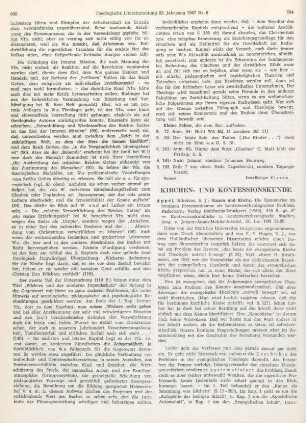604-606 [Rezension] Appel, Nikolaus, Kanon und Kirche