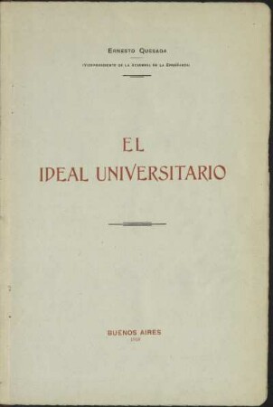 El ideal universitario