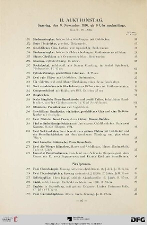 II. Auktionstag (Nr. 251-500a)