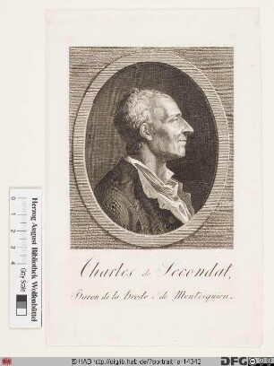 Bildnis Charles-Louis de Secondat, baron de La Brède et de Montesquieu