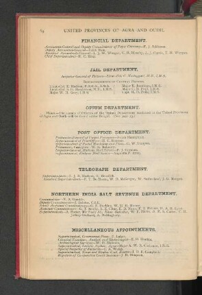 Miscellaneous Appointments.