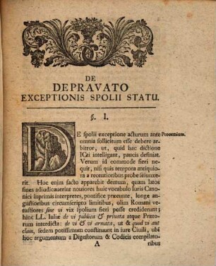 Diss. iur. inaug. de depravato exceptionis spolii statu