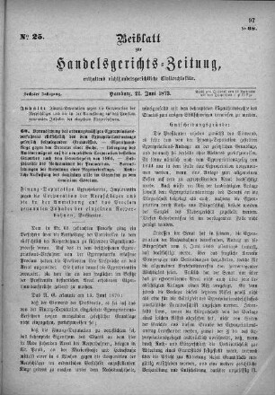 No. 25. 21. Juni 1873