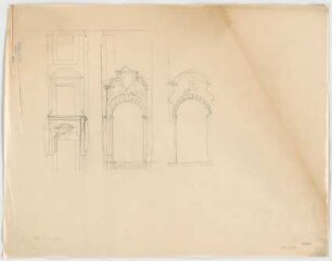 Thiersch, Friedrich von; München; Justizpalast - Supraporte u. Fensterverdachung (Ansicht)