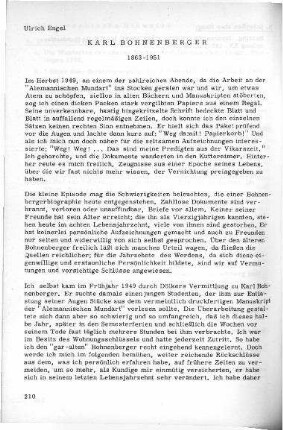 Karl Bohnenberger : 1863-1951