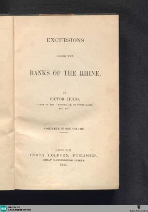 Excursions along the banks of the Rhine