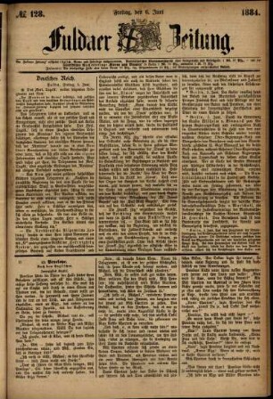 Ausgabe vom Freitag, den 06. Juni 1884.