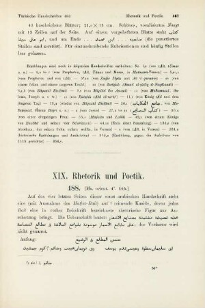 XIX. Rhetorik und Poetik