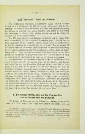 XIII. Deutschlands Anteil am Welthandel