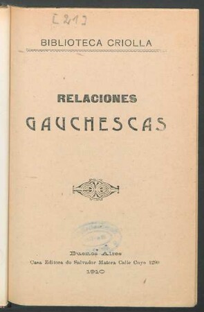 Relaciones gauchescas