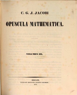 Mathematische Werke. 3