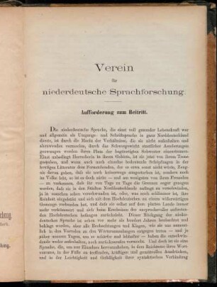 Verein für niederdeutsche Sprachforschung.