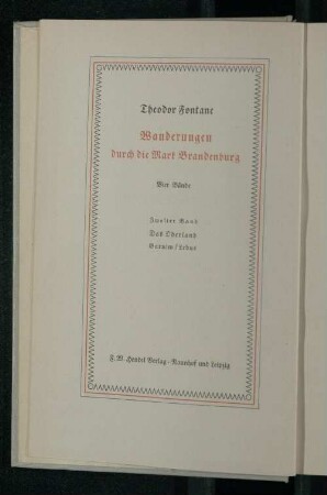 Bd. 2: Das Oderland : Barnim - Lebus