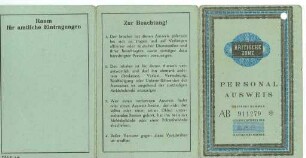 Britische Zone Personalausweis