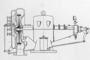 Turbine mit einer Druckstufe und 3 Geschwindigkeitsstufen : Technikgeschichte | Industrie und Technik | Dampfmaschinen (Abwärmekraftmaschinen, Locomobile)
