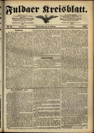 Ausgabe vom Donnerstag, den 17. Februar 1910.