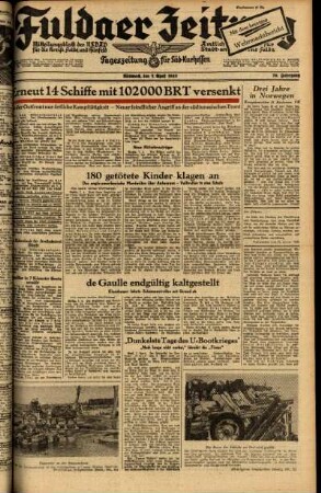 Ausgabe vom Mittwoch, den 07. April 1943.