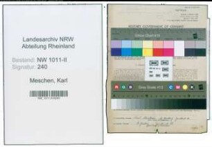 Entnazifizierung Karl Meschen , geb. 24.07.1892 ()