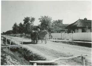 Dorfstraße in Căciulaţi, nördl. Bukarest