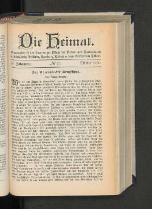10. Jahrgang. No. 10. Oktober 1900.