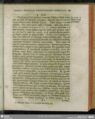 [§. XVII-XVIIII. De natura fluidi et folidi]