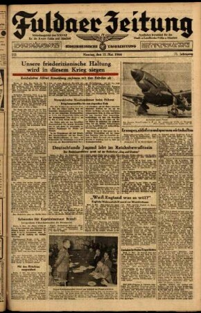 Ausgabe vom Montag, den 15. Mai 1944.