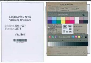 Entnazifizierung Emil Vits , geb. 27.03.1903 (Lehrer)
