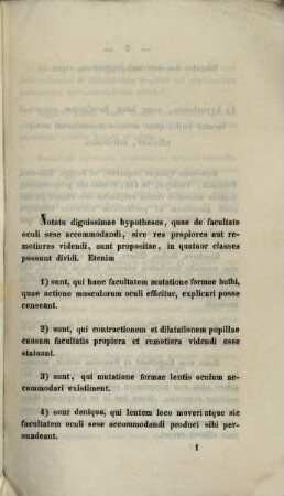 Nonnullae disquisitiones quae ad facultatem oculum rebus longinquis et propinquis accommodandi spectant