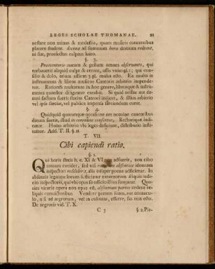 T. VII. Cibi capiendi ratio