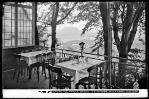 Sächsische Schweiz, Bastei-Terrasse, Blick gegen Lilienstein