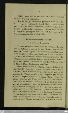 Dehydrobichlormuconsäure bei trockener Destillation