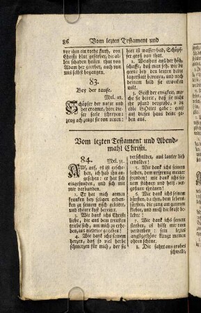 86-91, Vom letzten Testament und Abendmahl Christi