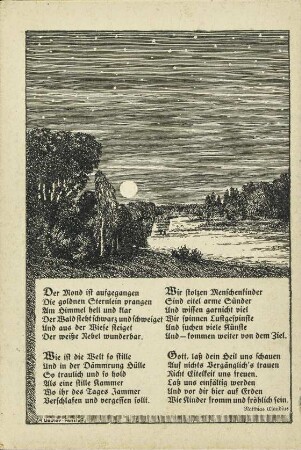 Der Mond ist aufgegangen [...]