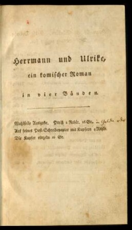 Bd. 1: Herrmann und Ulrike