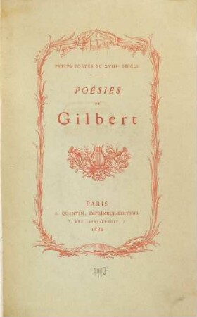 Poésies diverses de Gilbert