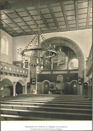 Fischer, Theodor; Gaggstatt; Ev. Kirche - Innenansicht zur Apsis
