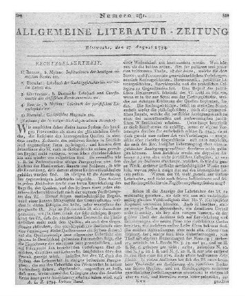 Civilistisches Magazin. Bd. 1-2, H. 1-2. Von Gustav Hugo. Berlin: Mylius 1790-92