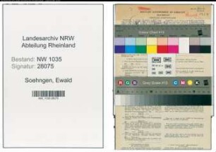 Entnazifizierung Ewald Soehngen , geb. 14.02.1882 (Kaufmaennischer Angestellter)
