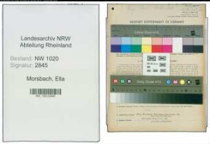 Entnazifizierung Ella Morsbach , geb. 03.04.1900 (Buchhalterin)