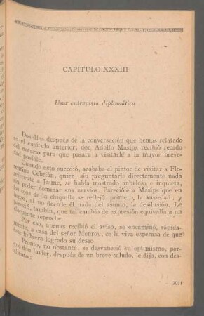 Capítulo XXXIII - Una entrevista diplomática