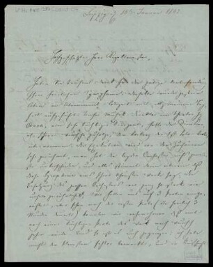 Brief von Ferdinand David an Louis Spohr
