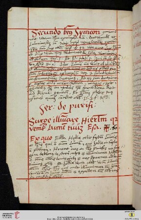 Sermo de purificatione [Predigttext, Is 60,1:]