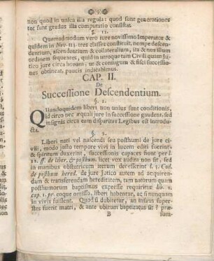 Cap. II. De Successione Descendentium.