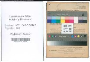 Entnazifizierung August Portmann , geb. 18.11.1896 (Moebelschreiner)